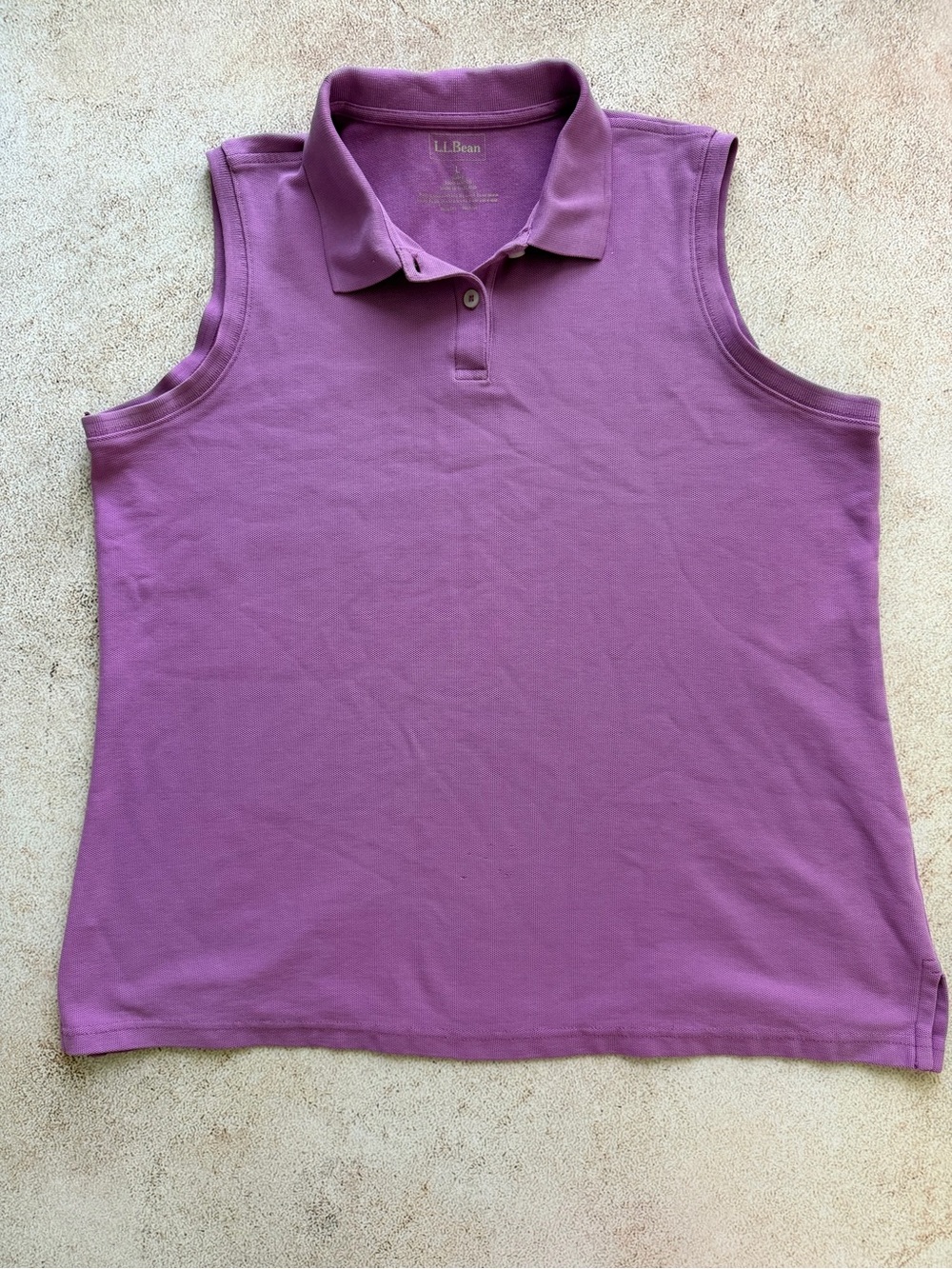 L.L. Bean Sleeveless Polo Tank Top in Mauve Purple